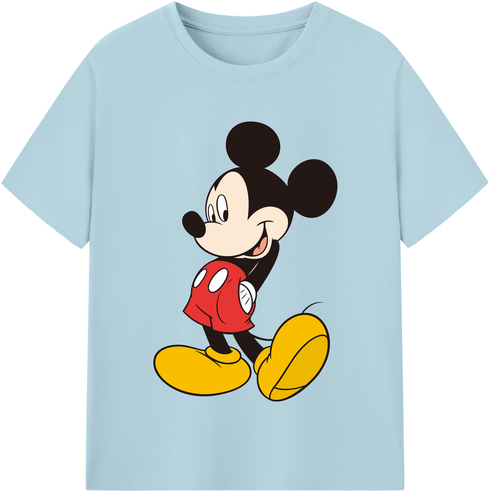 （画像用） ミッキーマウス Mickey Mouse 綿100％半袖Tシャツ（フロントプリント）